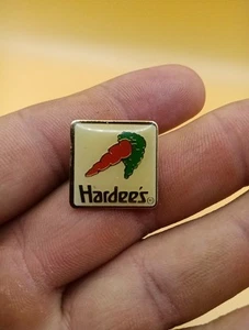 Hardee's Restaurants & Fast Food Hat / Lapel Pin 1980s Vintage Carrot - Picture 1 of 3