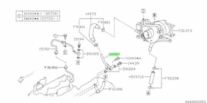 Pipe Complete-turbo charger For: Subaru Impreza GRB GVB STI 08-14 - Picture 1 of 1