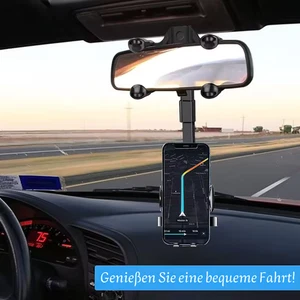 Handy Halterung Auto Rückspiegel Halter 360° drehbar ausziehbar Universal Auto - Bild 1 von 14