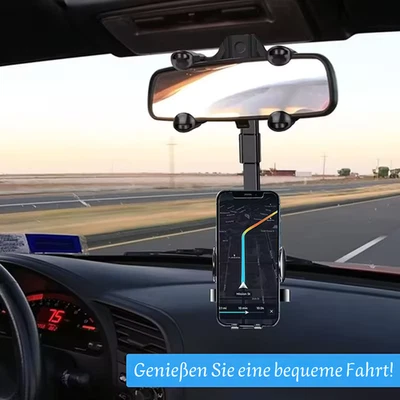 Handy Halterung Auto Rückspiegel Halter 360° drehbar ausziehbar Universal Auto - Bild 1 von 4