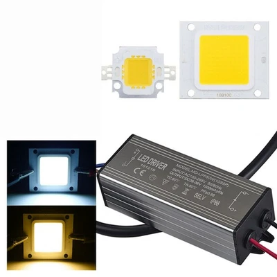 LED COB Chip 10W 20W 30W 70W 100W 50w 12V 36V Driver Netzteil Treiber Trafo - Bild 1 von 4