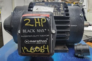🤠 NEW MARATHON 2 HP BLACK MAX AC MOTOR 3Ø 145TC FR 5400 RPM 230/460 VAC Y551 - Picture 1 of 6