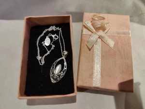 M&S 925 Silver Pendant & Necklace Perfect Condition Jewellery - Picture 1 of 3