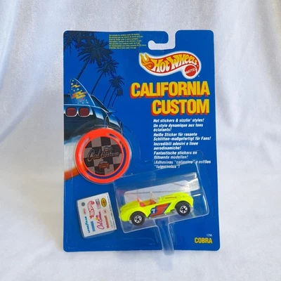 Hot Wheels California Custom Cobra 1990 Mattel Malaysia Vintage Die-Cast Car - Bild 1 von 4