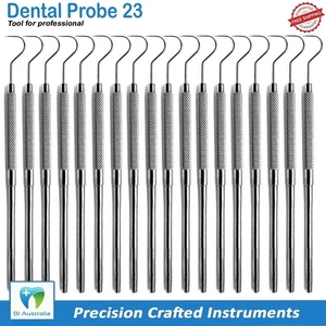 Sonda dental de examen 23 instrumentos higienistas dentales explorador de endodoncia nuevos - Imagen 1 de 7