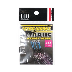 Duo Assist Hooks Tetra Works Pink Flash Size 11, 5 piece / pack #11 (3378) - Picture 1 of 6
