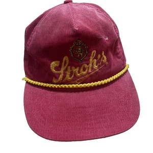 De Colección Stroh’s Beer Snapback Gorra Pana Fire Brew Hecho en EE. UU. Hipster Años 70 Grunge - Imagen 1 de 22