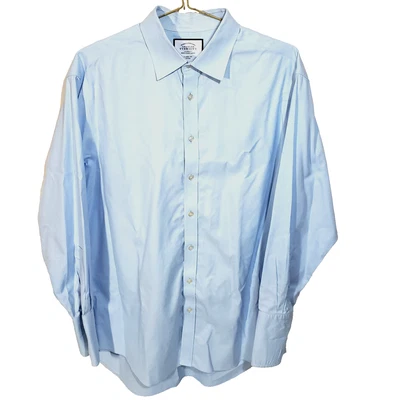Camisa de vestir Charles Tyrwhitt para hombre azul calce clásico puño francés talla 17/33 pulgadas Foto 1 de 4