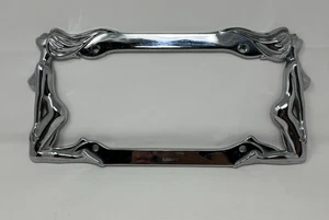 De Colección Cruiser Accessories 1991 Cromo Placa Marco Desnudo Dama Camionero Usado - Imagen 1 de 9