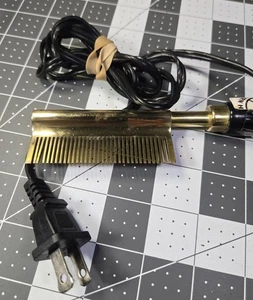 Antike Annie Messing Haar Heiß Öl Presse Glätteisen Kamm - Bild 1 von 3