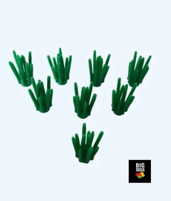 BIG BRICK LITTLE BRICK BBLB Stein grünes Gras mit 11 Stielen x 8 City, Lego kompatibel - Neu