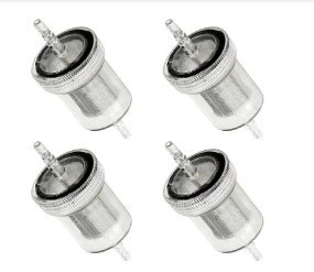 Diesel Fuel Filter 4PCS Clear Housing Washable Removable Stainless Mesh - Image 1 of 4