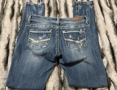 BKE Sabrina Low Rise Bootcut Denim Jeans Distressed 27R Stretch Y2K - Image 1 of 4