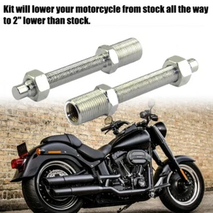 Rear Lowering Kit Adjustable From 1" - 2" For 2000-2016 Harley Softail Fatboy - Picture 1 of 9
