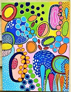 A.Z. Davis 24"x18" Original Acrylic Painting Canvas Modern Abstract Art - Picture 1 of 4