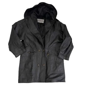 Winlit Damen Vintage 90er Jahre Leder Übergröße Jacke Größe Small! - Bild 1 von 8
