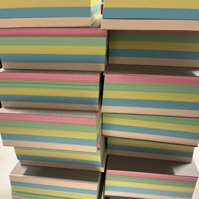 5000 Revision Cards both sides Blank Pastel Colour 6”x4” 240gsm 5 each colour A6 - Image 1 of 4