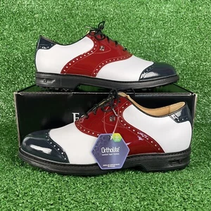 FootJoy Men’s Dryjoys Premiere Series Golf Shoes Red White Black 54522 Size 10 - Picture 1 of 6