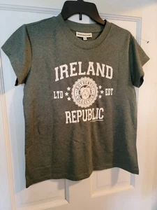 Irish Connexxion Dublin Womens T-Shirt Size M/12 Greenish Gray Short Sleeve - Picture 1 of 5