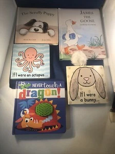5 Children's Board Cardboard Books -- 3 Touch Books 2 Story Books - Picture 1 of 6