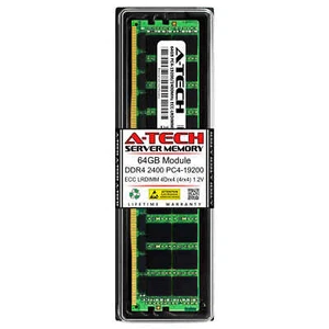 64GB PC4-19200 ECC LRDIMM Samsung M386A8K40CM2-CRC Equivalent Server Memory RAM - Picture 1 of 2