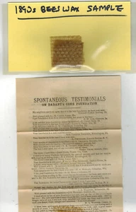 ILLINOIS DADANT & SON BEE KEEPERS ADVERTISING CONTENTS HAS RARE 1890s HONEYCOMB - Picture 1 of 4