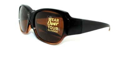 Foster Grant Solar Shield Polarized Fit Over Sunglasses New SS FO 038 CAR AMB - Image 1 of 2