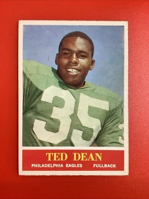 1964 Philadelphia Football FB #132 Ted Dean Eagles NM/MT - Image 1 of 2