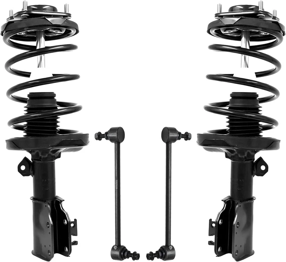 Kit de 4 piezas de puntal delantero con resortes helicoidales + eslabones de barra estabilizadora para Mazda Protege5 2001-2003 Foto 1 de 1