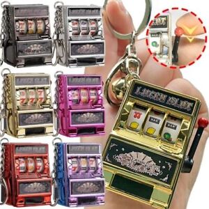 Coin Operated Games Key Holder Toy Lucky Jackpot Keychains  Kids Adult
