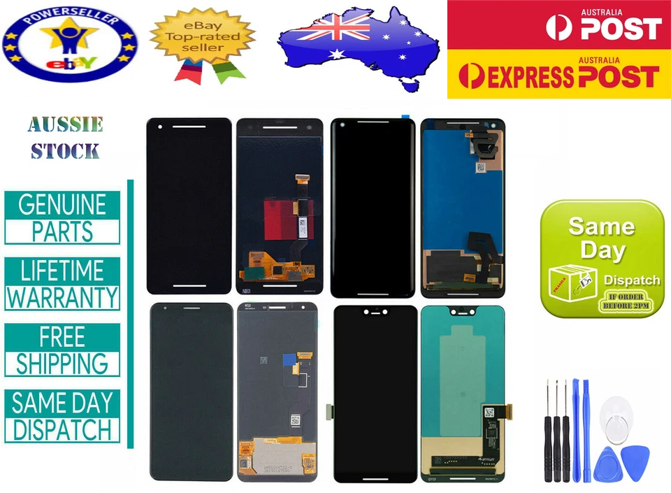 OEM GOOGLE PIXEL 1 2 3 3A 4 / XL  LCD AMOLED DISPLAY TOUCH SCREEN DIGITIZER - Image 1 of 1