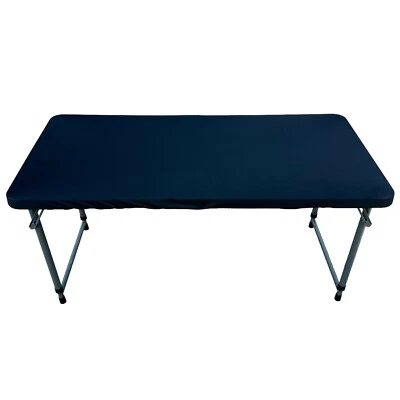 NEW Table Cover Fitted 47”x22.8” Cloth Black For Small Folding Outside Party - Image 1 of 4