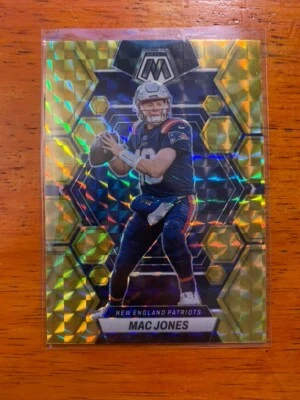 2023 Panini Mosaic Mac Jones Reactive Yellow #160 New England Patriots - Image 1 of 2