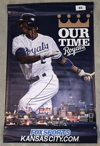 Alcides Escobar Vinyl Banner Stadion gebraucht Kansas City Royals KC 2-seitig UNSERE ZEIT - Bild 1 von 9