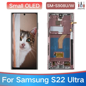 Pequeño OLED Para Samsung Galaxy S22 Ultra S908U/W Pantalla Conjunto Fucsia - Imagen 1 de 8