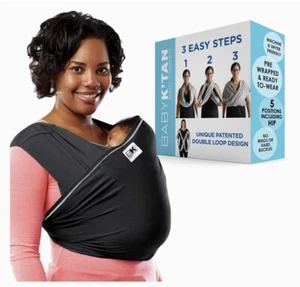 BABY K’TAN Baby Carrier BKBC- BL -S Cotton Black, S Small Newborn Preemie Infant - Picture 1 of 7