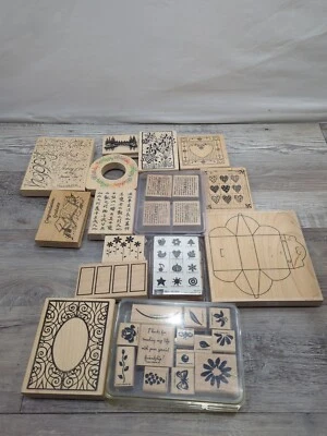 Enorme lote de estampillas magenta de goma graduado floral amor feliz nacimiento Foto 1 de 4