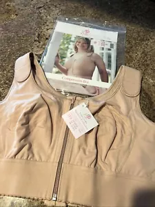 Compression Post Mastectomy Bra Style 519 48 D/E  Beige NWT - Picture 1 of 6