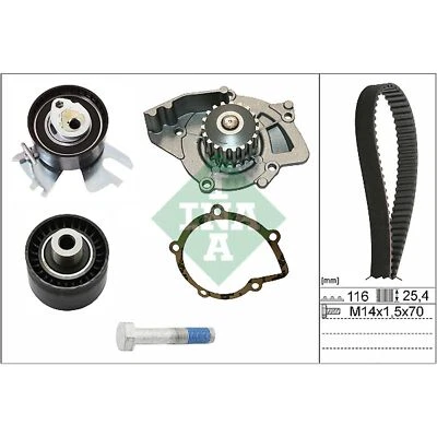 Timing Belt & Water Pump Kit For Ford Mondeo MK4 2.0 TDCi INA 1761941 - Image 1 of 4