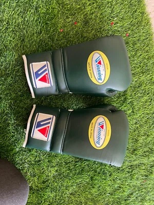 Guantes de Boxeo Winning Cuero Tipo Cordones Guante de Entrenamiento 14oz/16oz Verde Foto 1 de 3