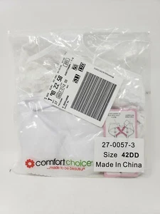 Comfort Choice Wireless Lace Bra - White 42DD - New - Picture 1 of 1