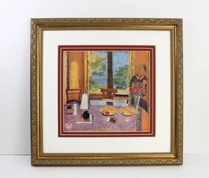 Pierre Bonnard 1937 Antique Print "Looking over the Garden" Signed Framed COA - Picture 1 of 3