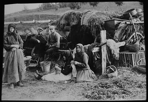 WK1 OSTPREUSSEN BAUERNFAMILIE Zauberlaternendia FOTO - Bild 1 von 3