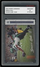 BREECE HALL 2022 PANINI LUMINANCE PINK 1ST GRADED 10 NFL ROOKIE CARD JETS #220