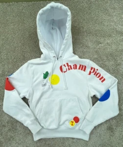 Suéter Champion X Twister tejido inverso para hombre pequeño blanco pesado sudadera con capucha - Imagen 1 de 16