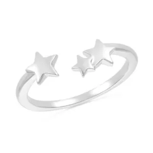 Dainty Star Cluster Open Band Minimalist Ring In Real 950 Platinum For Women's - Picture 1 of 6