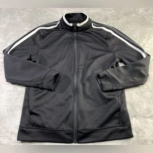 Old Navy Track Jacket Youth Black White Grey Size Large  - Picture 1 of 6