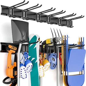 HBN Garage Tool Organizer Wall Mount, Heavy Duty Steel Garage Storage Rack - Picture 1 of 19