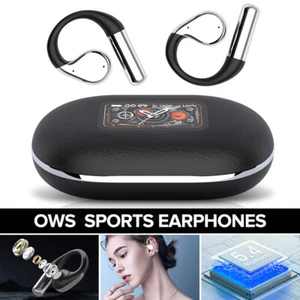 Wireless Open Ear Headphones Bluetooth 5.4 OWS Headset Sports Earphones Earbuds - Picture 1 of 15