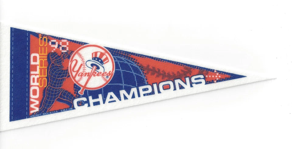 1998 New York Yankees World Series Champs 9" pennant NY Champions Derek Jeter - Image 1 of 1